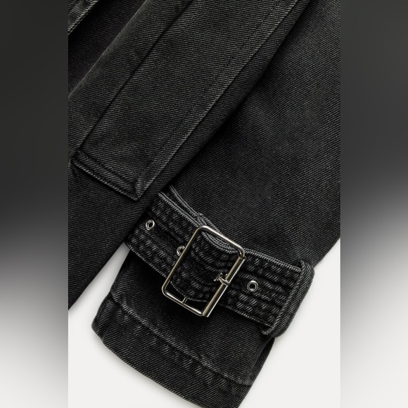 ZARA ~ ZW COLLECTION DENIM TRENCH - Picture 12 of 12
